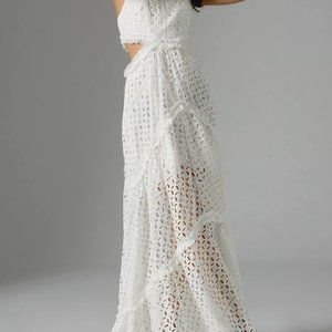 LACE The Label Eyelet Cutout Halter Dress Anthropologie